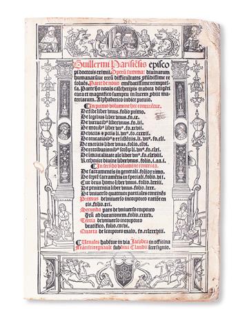 GUILLERMUS, Parisiensis. Operu[m] summa.  3 parts in 2 vols., bound in one.  1516